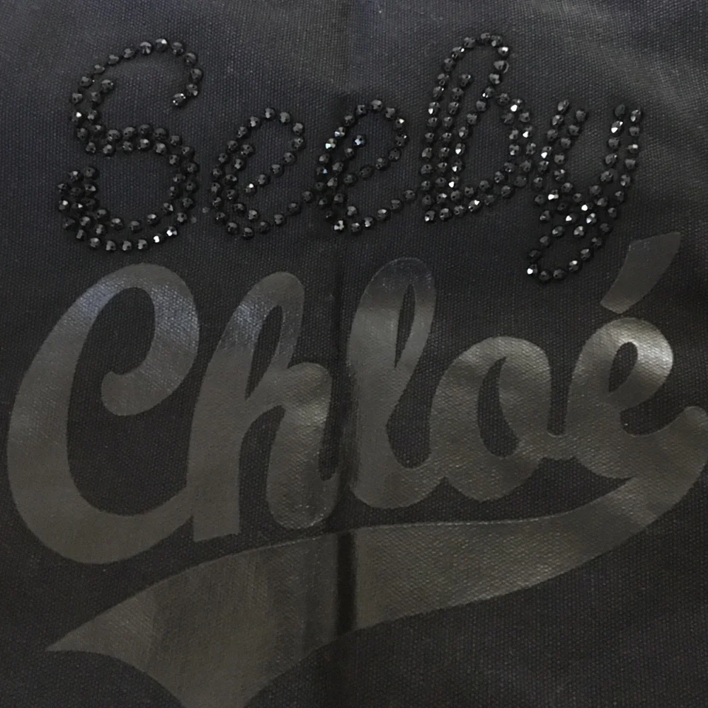 See By Chloé Black Canvas Logo Tote
